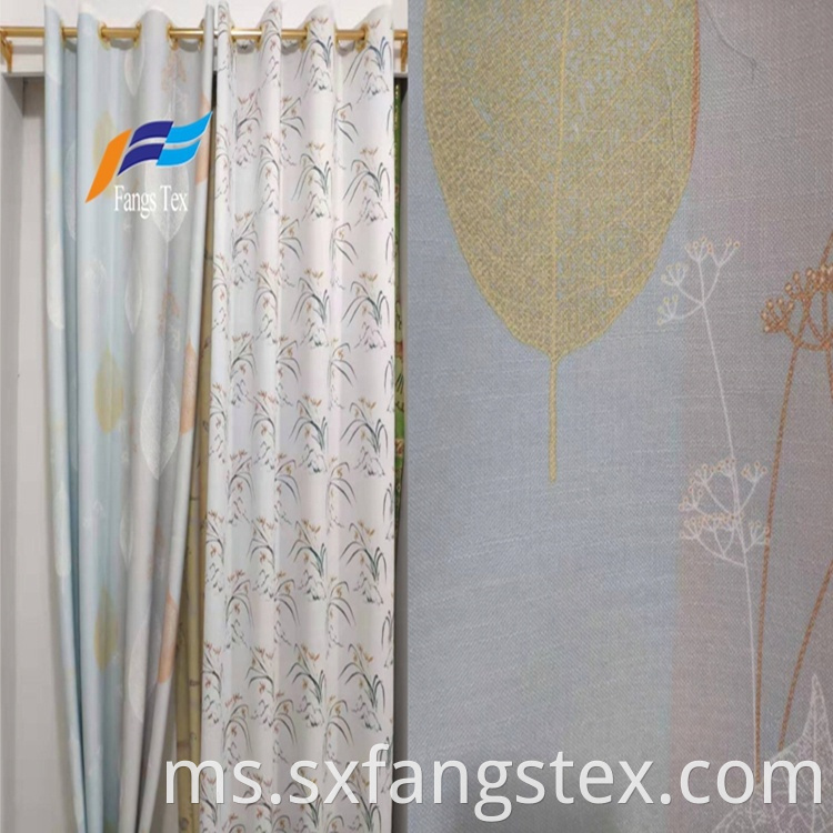 Beautiful Floral Printing Custom Polyester Curtain Fabric 8